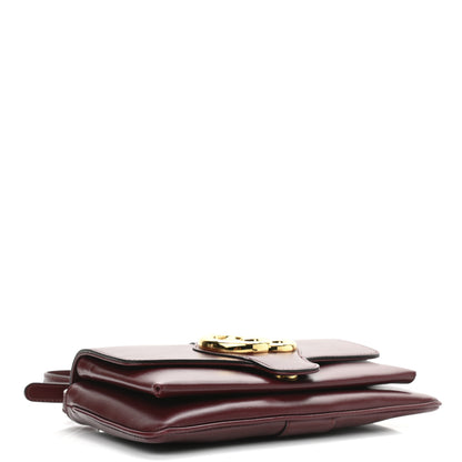 Gucci Vitello Palmellato Lux Small Arli Flap Shoulder Bag Vintage Bordeaux 4 of 12
