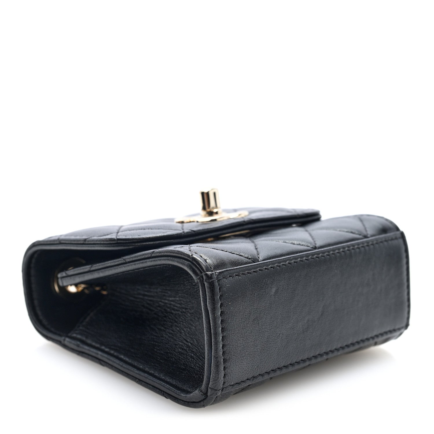 Chanel Lambskin Quilted Mini Trendy CC Clutch With Chain Black 3 of 9