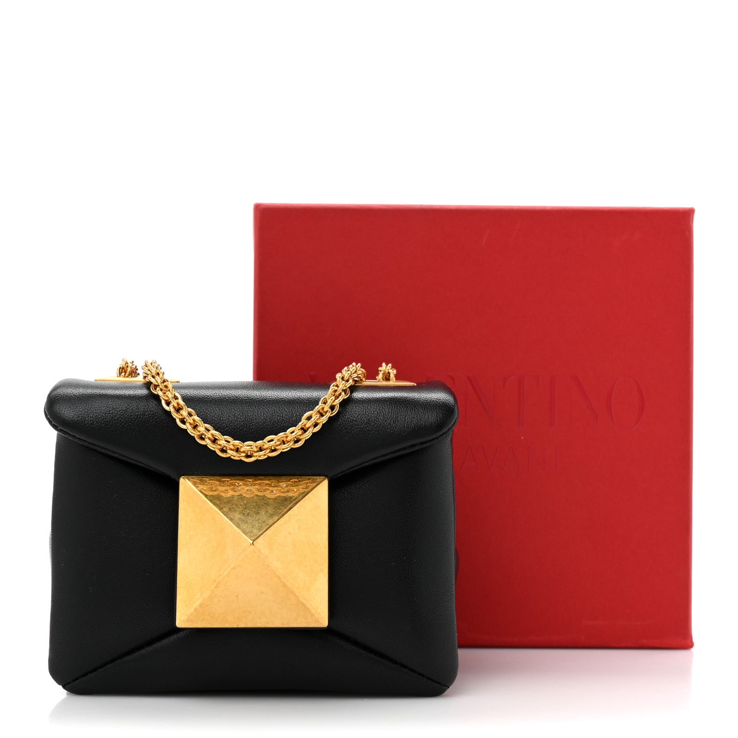 Nappa Micro One Stud Chain Bag Black