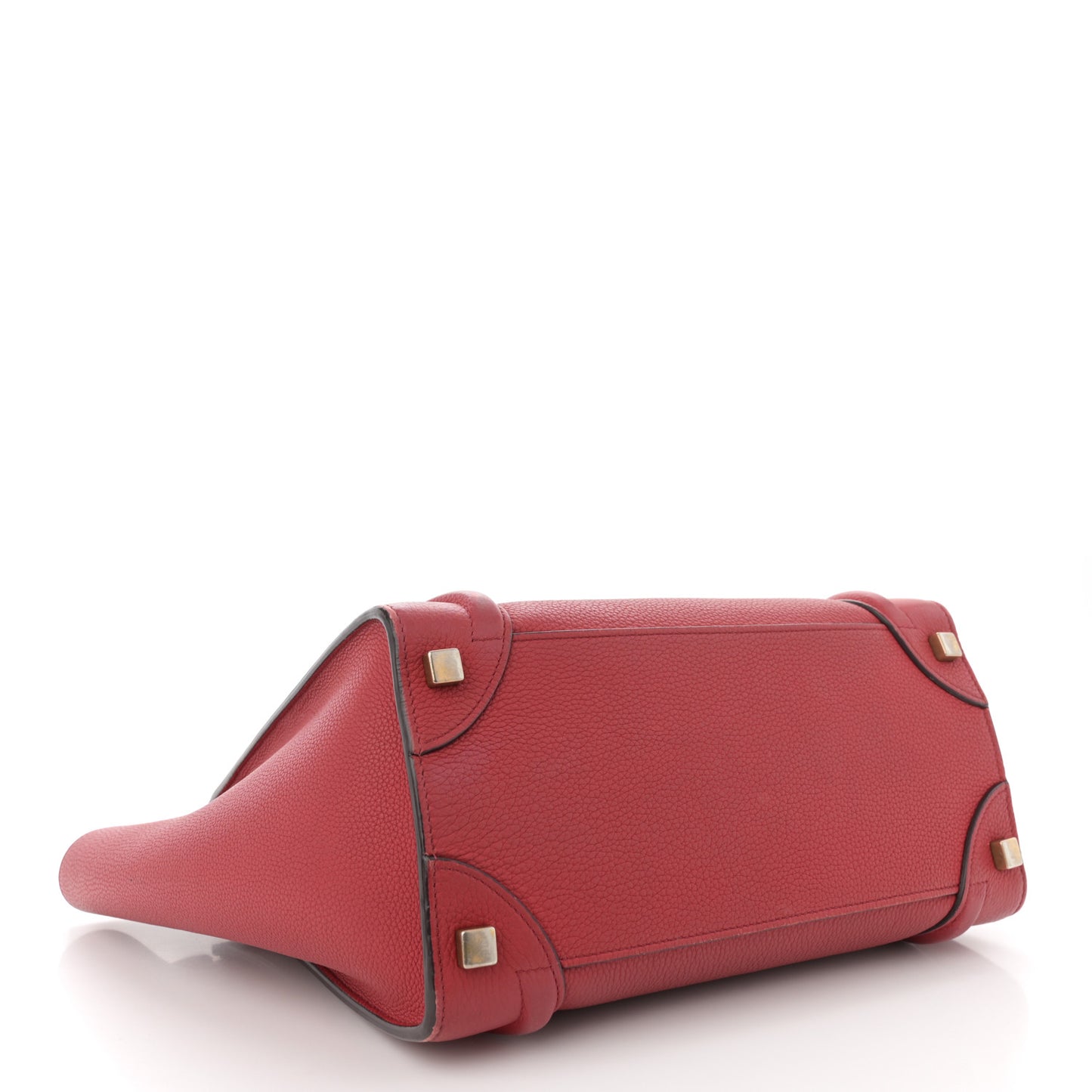 Drummed Calfskin Micro Luggage Merlot