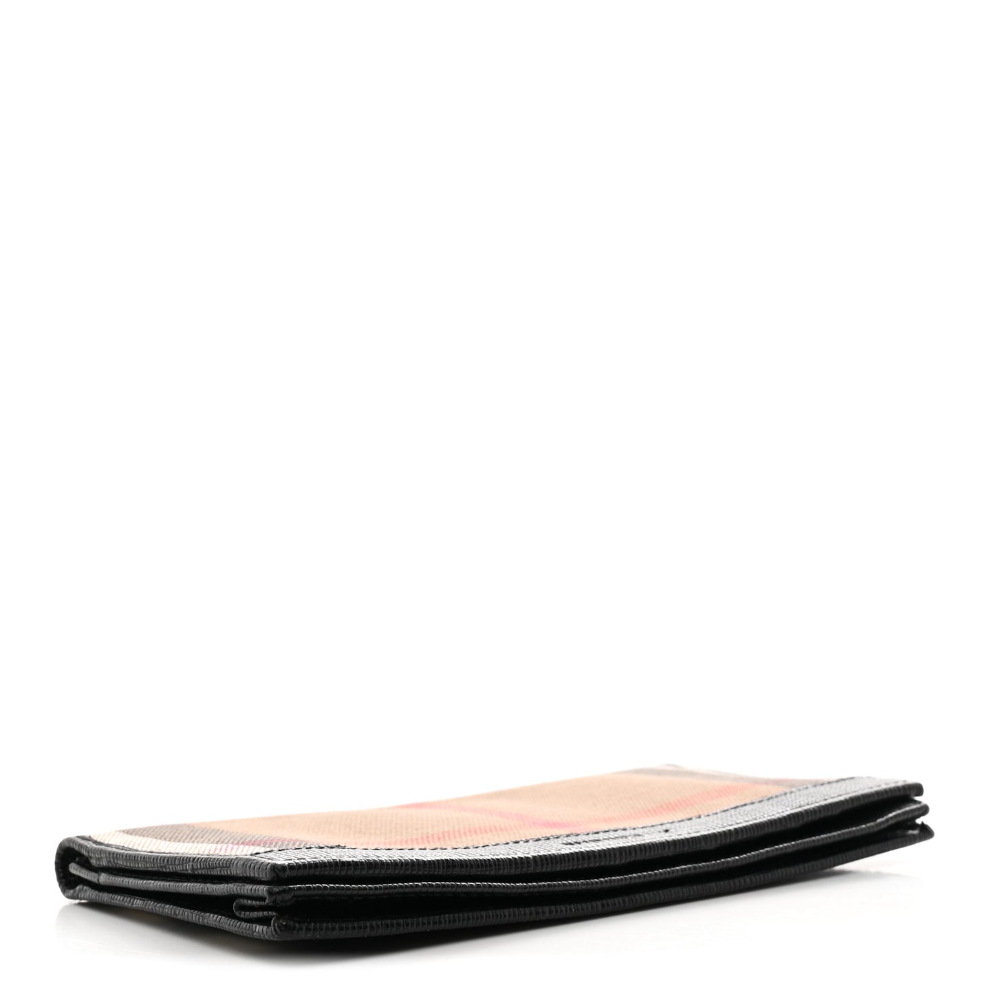 House Check Flap Wallet Black