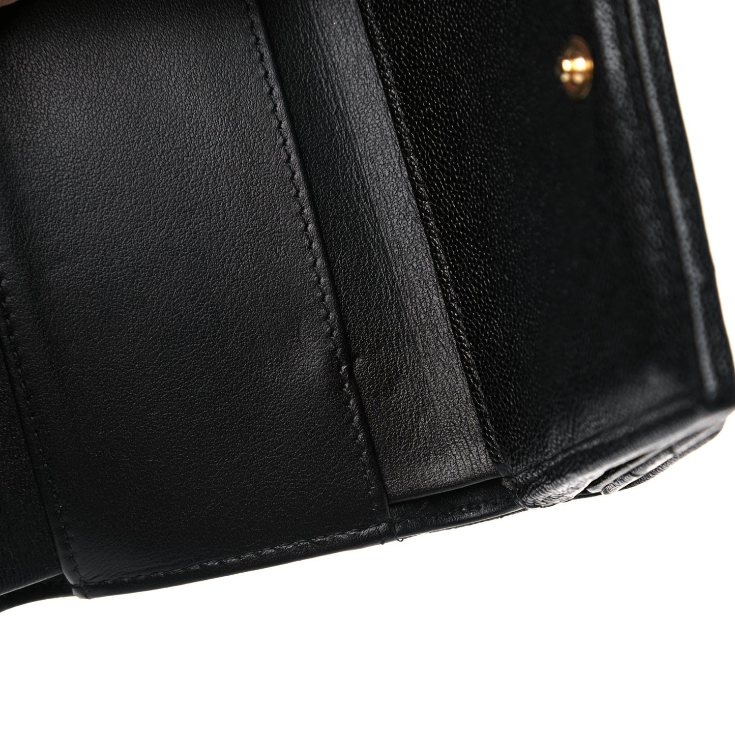 Caviar Quilted Small Boy Flap Wallet Black