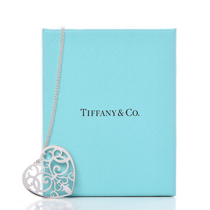 Tiffany Sterling Silver Enchant Heart Pendant Necklace 6 of 6