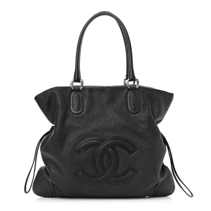 Chanel Washed Calfskin Drawstring Tote Black 1 of 22