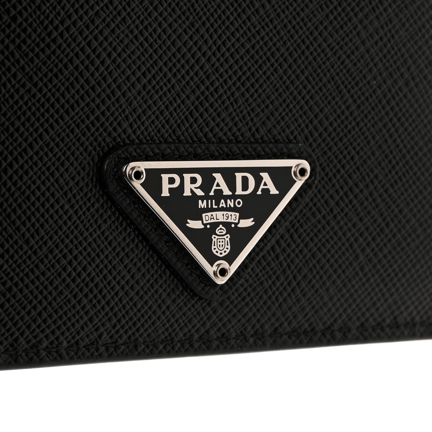 Prada Saffiano Lanyard Card Case Black 7 of 8