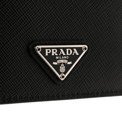 Prada Saffiano Lanyard Card Case Black 7 of 8