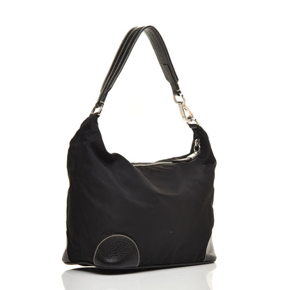 Prada Tessuto Nylon Vitello Daino Hobo Black 3 of 8