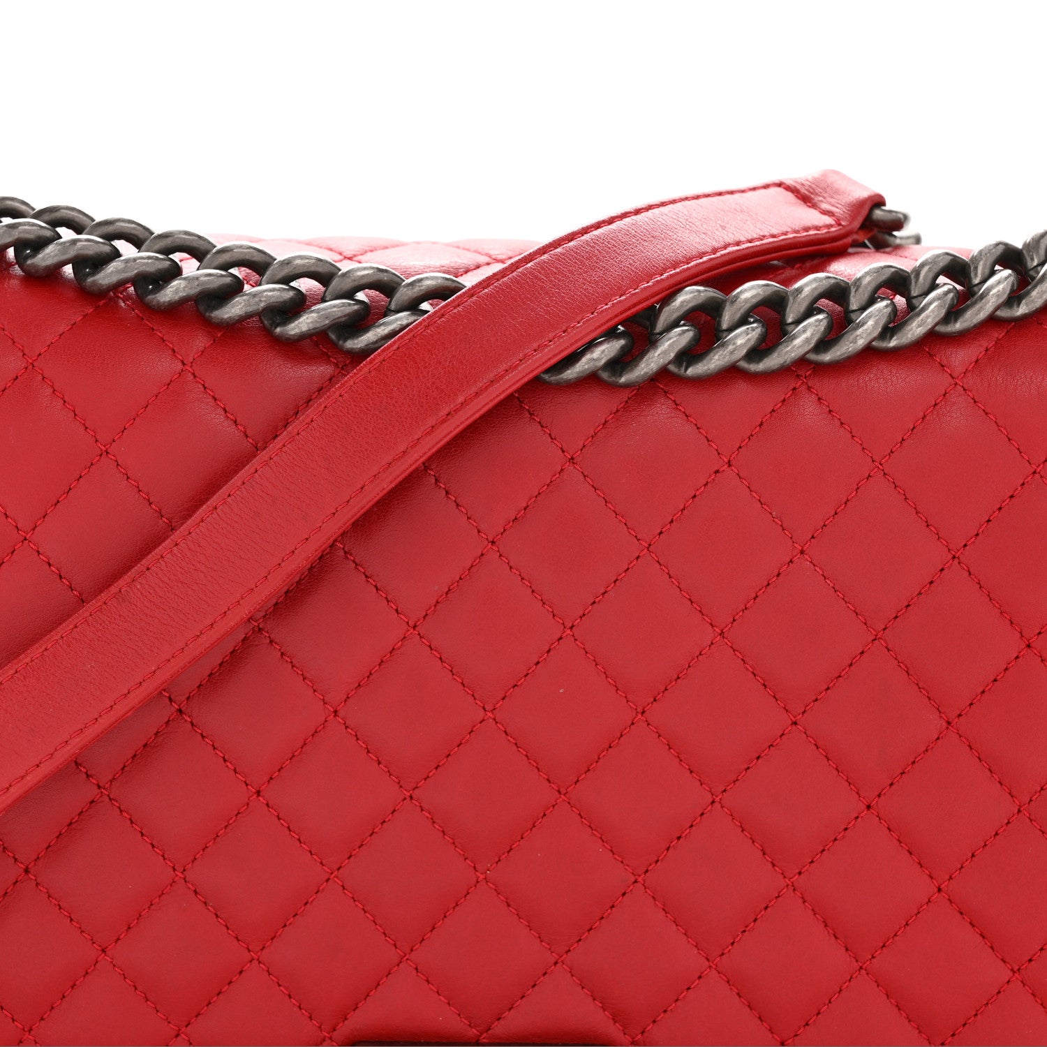 Chanel Calfskin Quilted New Medium Boy Flap Red 8 of 14