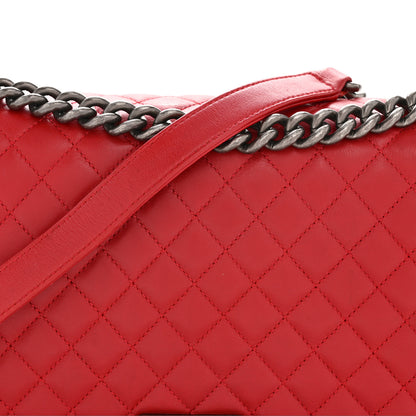 Chanel Calfskin Quilted New Medium Boy Flap Red 8 of 14