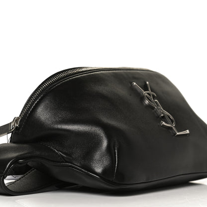 Saint Laurent Calfskin Monogram Belt Bag Black 9 of 10