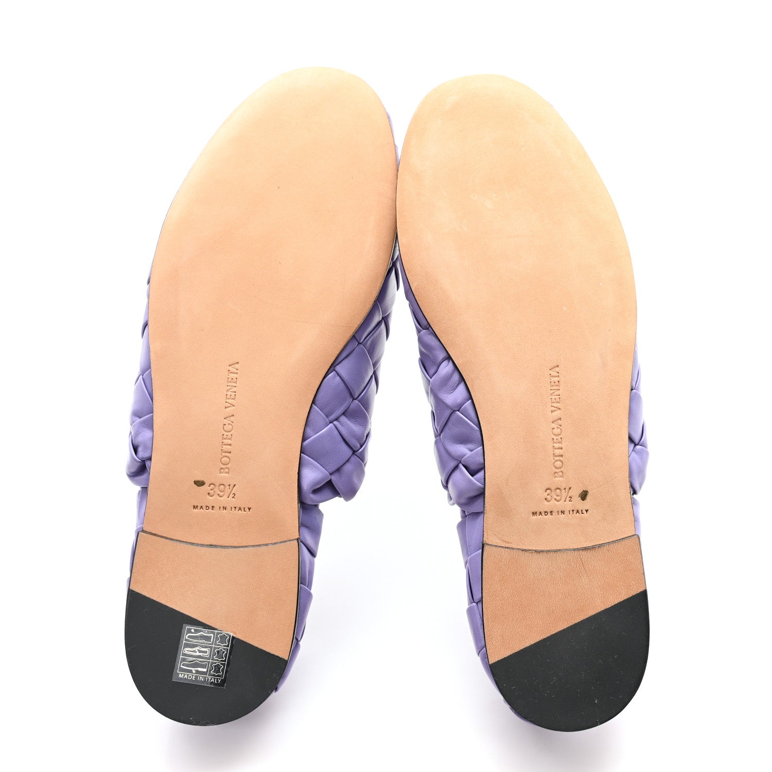 Bottega Veneta Lagoon Nappa Intrecciato Slipper Flats 39.5 Lavender 6 of 8