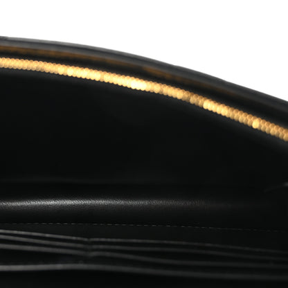 Christian Dior Lambskin Crystal Macrocannage Caro Pouch With Chain Black 4 of 9
