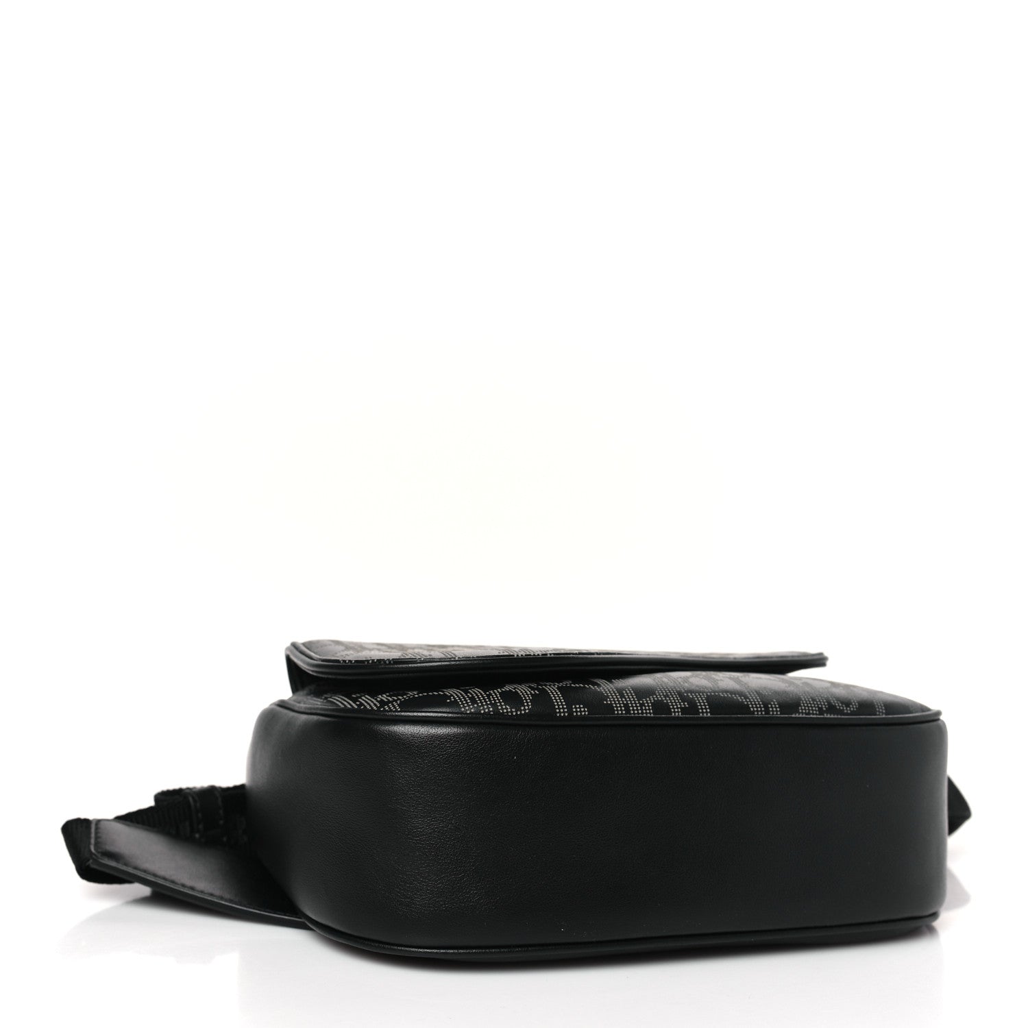 Christian Dior Galaxy Calfskin Oblique World Tour Saddle Belt Bag Black 4 of 8