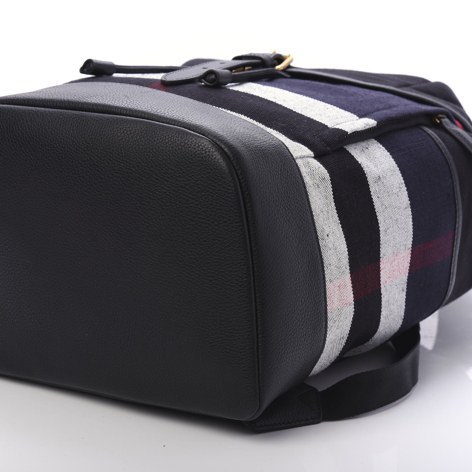 Burberry Overdyed Canvas Mega Check Drifton Backpack Black 6 of 8