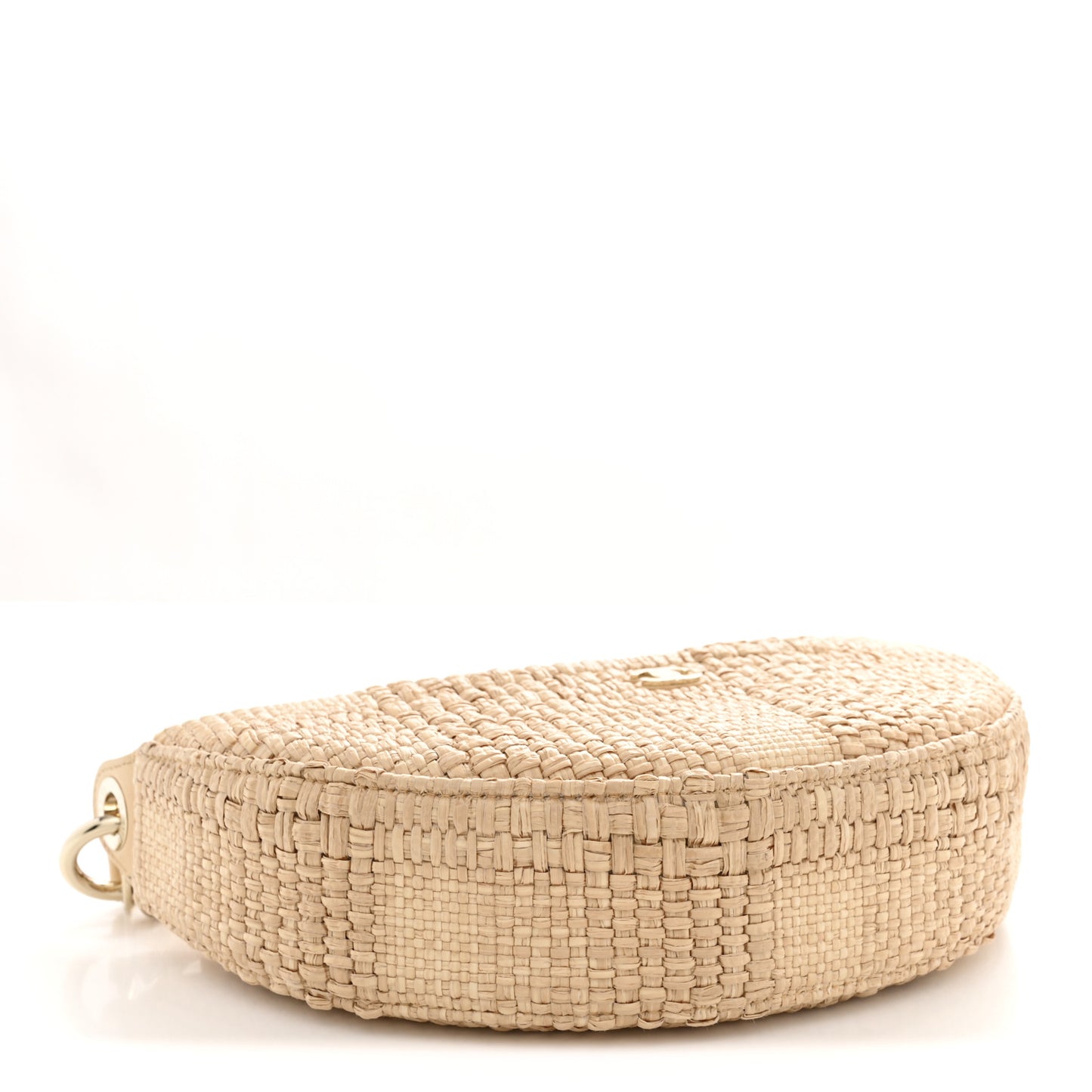 Raffia Other Shape With Chain Beige