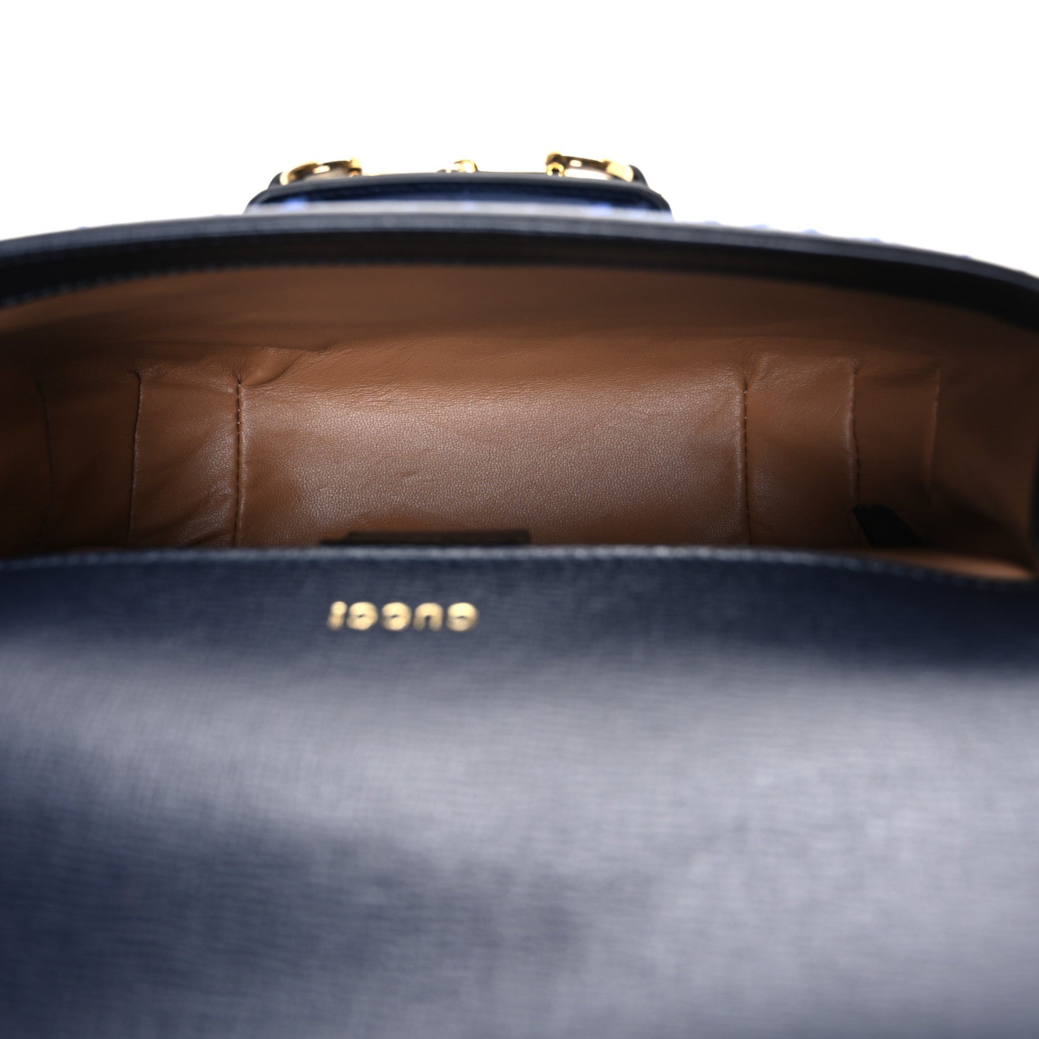 Gucci Casy Wool Azalea Calfskin Mini Horsebit 1955 Shoulder Bag Blue China 5 of 10