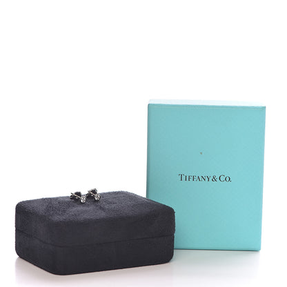 Tiffany Platinum Diamond .16ctw Elsa Peretti Diamonds By The Yard Earrings 5 of 5