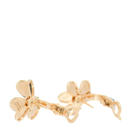 Van Cleef & Arpels 18K Yellow Gold Diamond Small Frivole Earrings 3 of 5