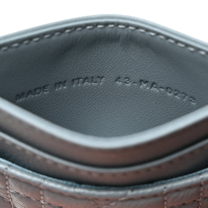 Christian Dior Supple Calfskin Cannage Caro Five-Slot Card Holder Cloud Blue 7 of 8
