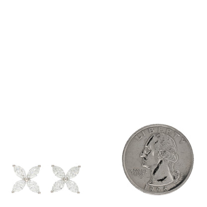 Tiffany Platinum Diamond Large Victoria Earrings 2 of 5