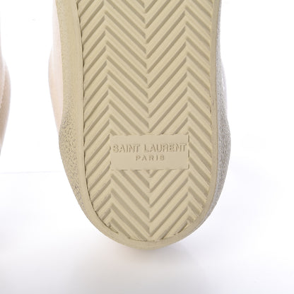 Saint Laurent Distressed Canvas Court Classic Sneakers 36 Panna 6 of 9