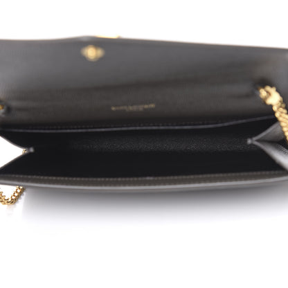 Saint Laurent Grain De Poudre Uptown Chain Wallet Pebble 5 of 10