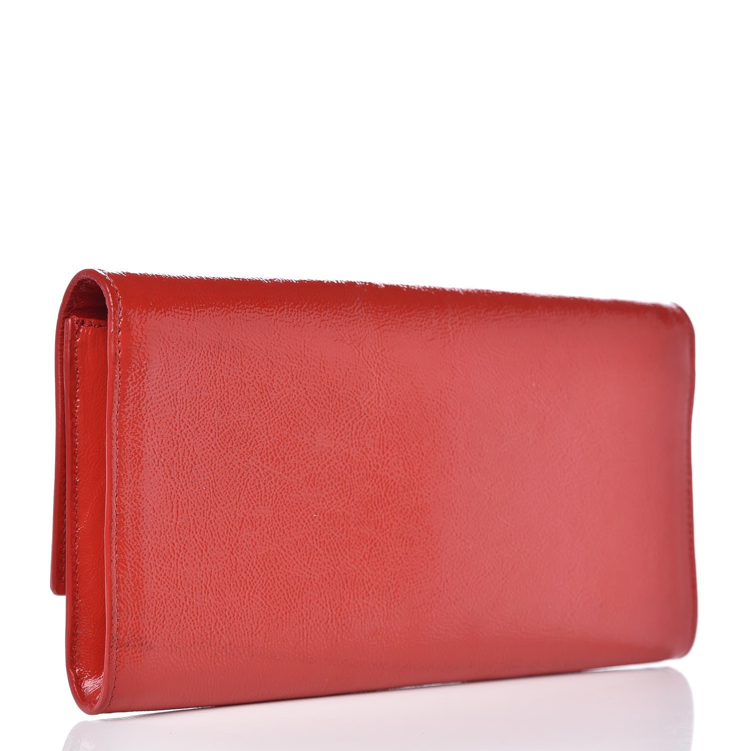 Saint Laurent Textured Patent Small Belle De Jour Clutch Red 3 of 10