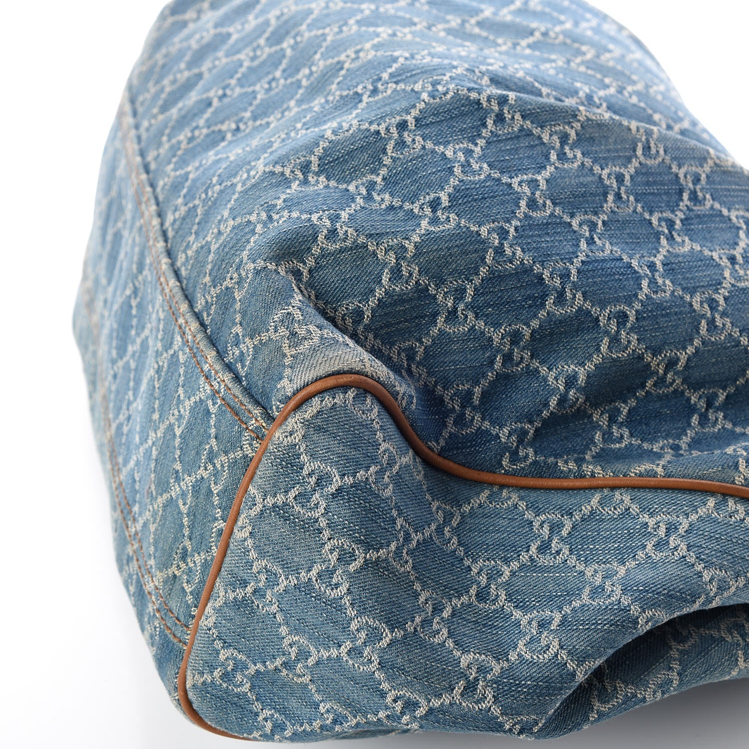 Gucci Denim Monogram Large Sukey Tote 16 of 21