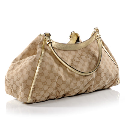 Gucci Monogram D Gold Hobo Metallic 3 of 8