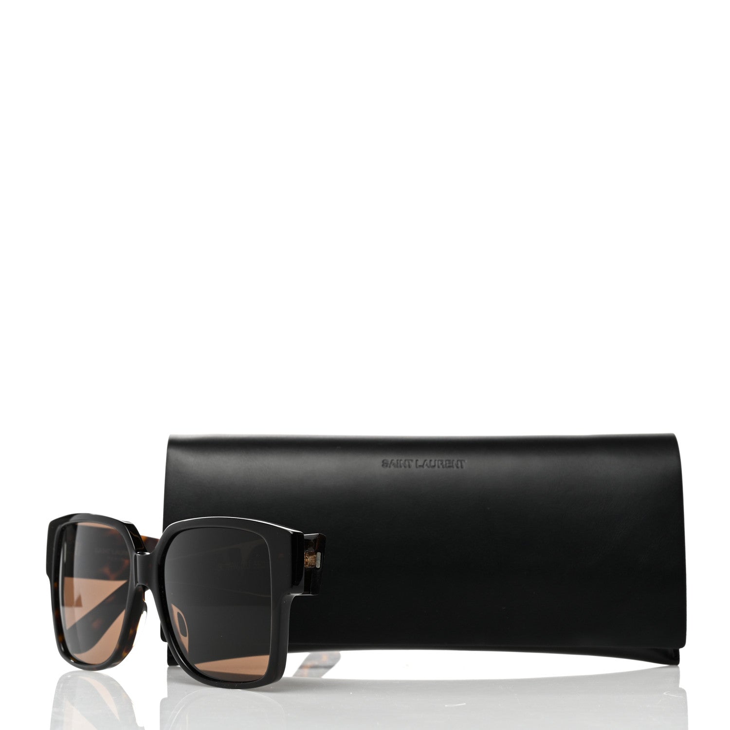 Saint Laurent Acetate Square SL M9N Sunglasses Tortoise 8 of 8