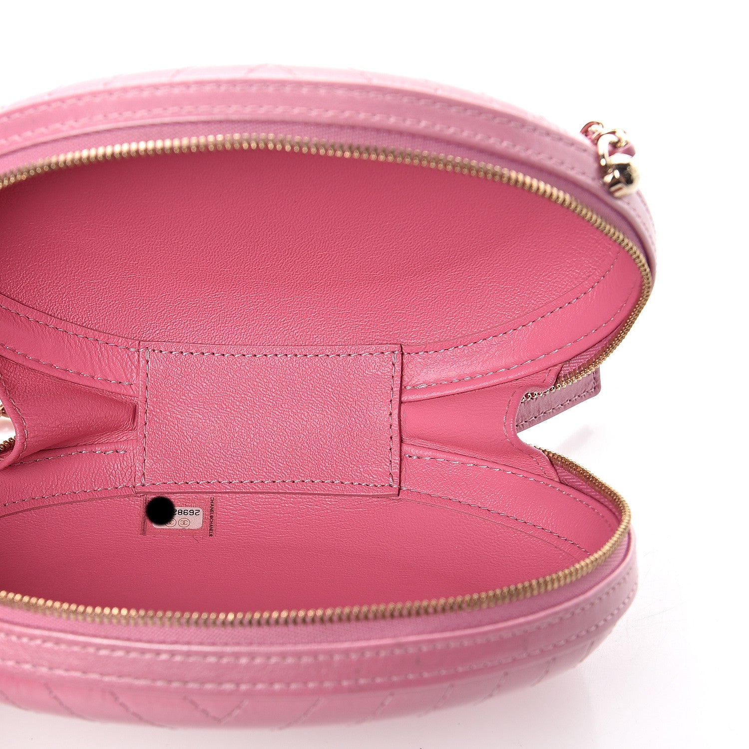 Chanel Calfskin Chevron Stitched Evening Bag Pink 4 of 8