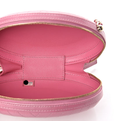 Chanel Calfskin Chevron Stitched Evening Bag Pink 4 of 8