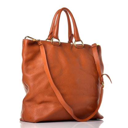 Prada Vitello Daino Tote Papaya 4 of 9