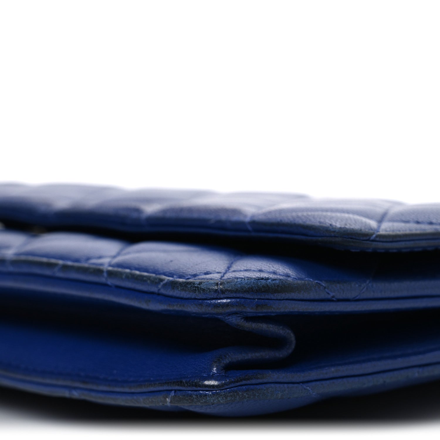 Chanel Lambskin Quilted Wallet On Chain WOC  Navy Blue 11 of 17