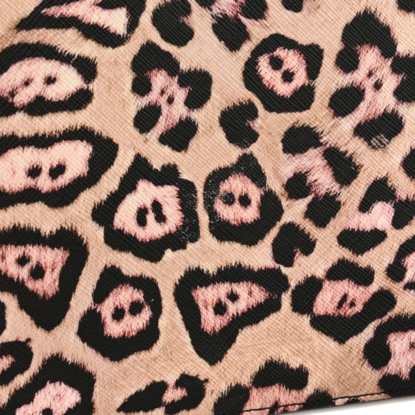 Coated Canvas Jaguar Print Zip Pouch
