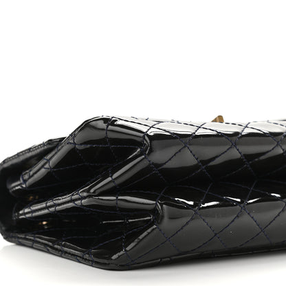 Chanel Patent Quilted Accordion Reissue 2.55 Flap Navy 8 of 9