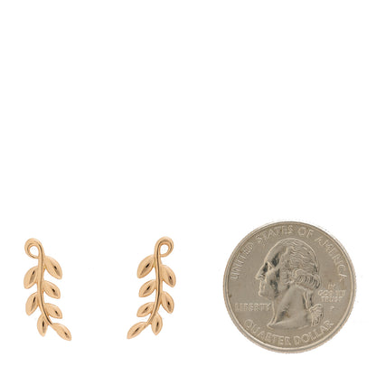Tiffany 18K Rose Gold Paloma Picasso Olive Leaf Climber Earrings 2 of 5