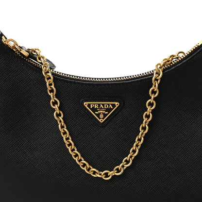Prada Saffiano Lux Re-Edition 2005 Shoulder Bag Black 7 of 9