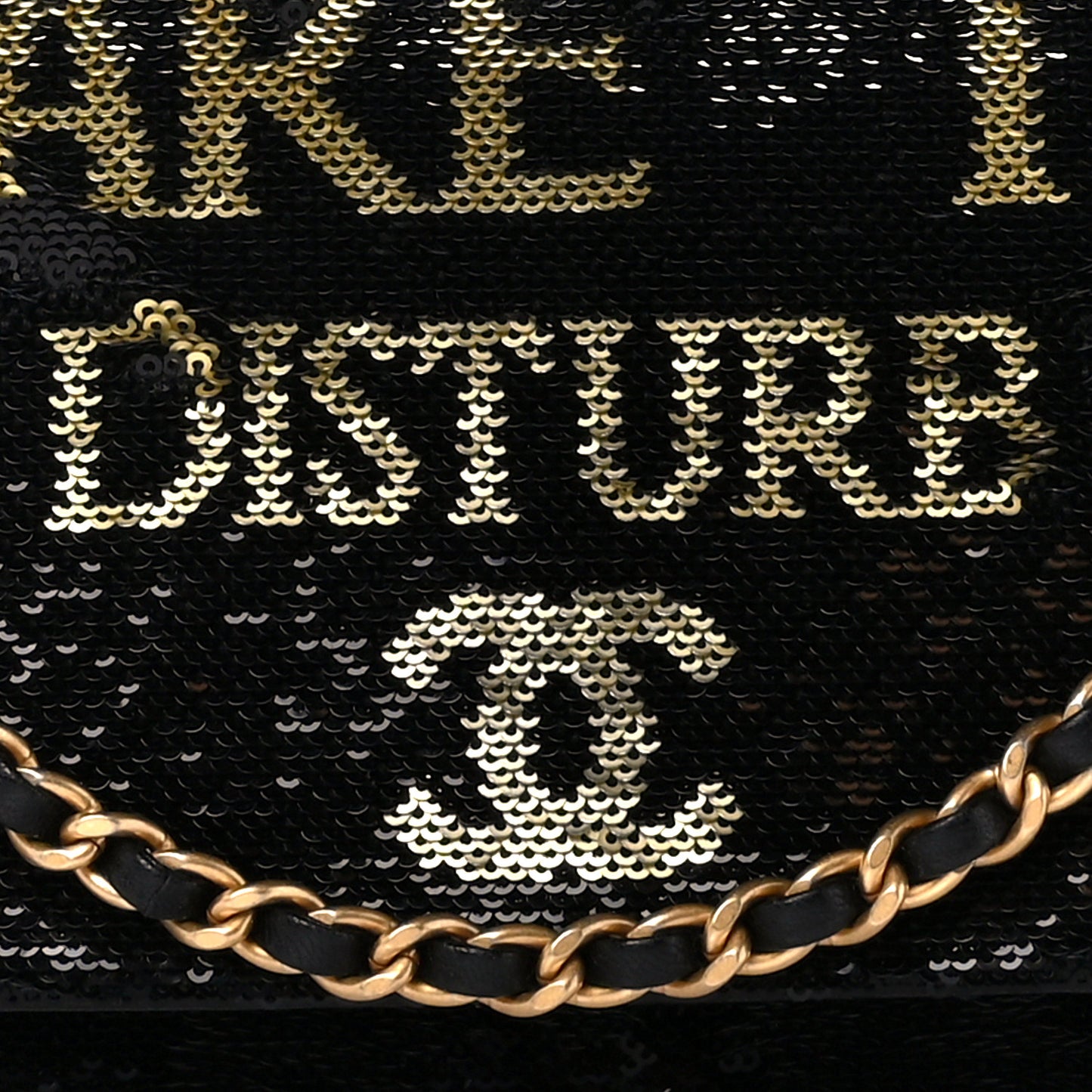 Sequin Paris Cosmopolite Dare To Disturb Flap Black Gold
