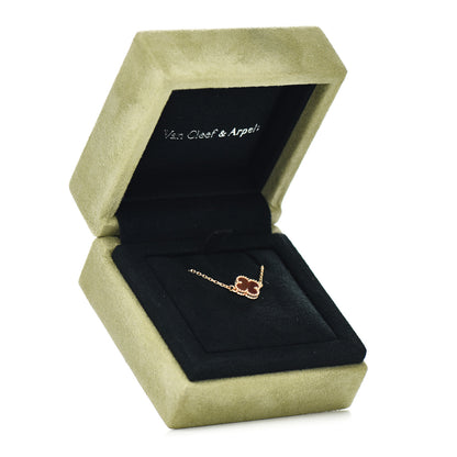 Van Cleef & Arpels 18K Rose Gold Carnelian Sweet Alhambra Bracelet 5 of 5