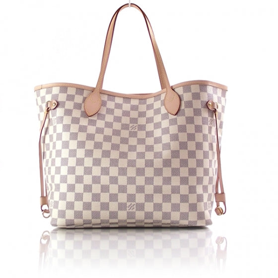 Louis Vuitton Damier Azur Neverfull MM Tote Bag Purse cw22500 1 of 8