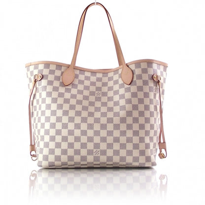 Louis Vuitton Damier Azur Neverfull MM Tote Bag Purse cw22500 1 of 8