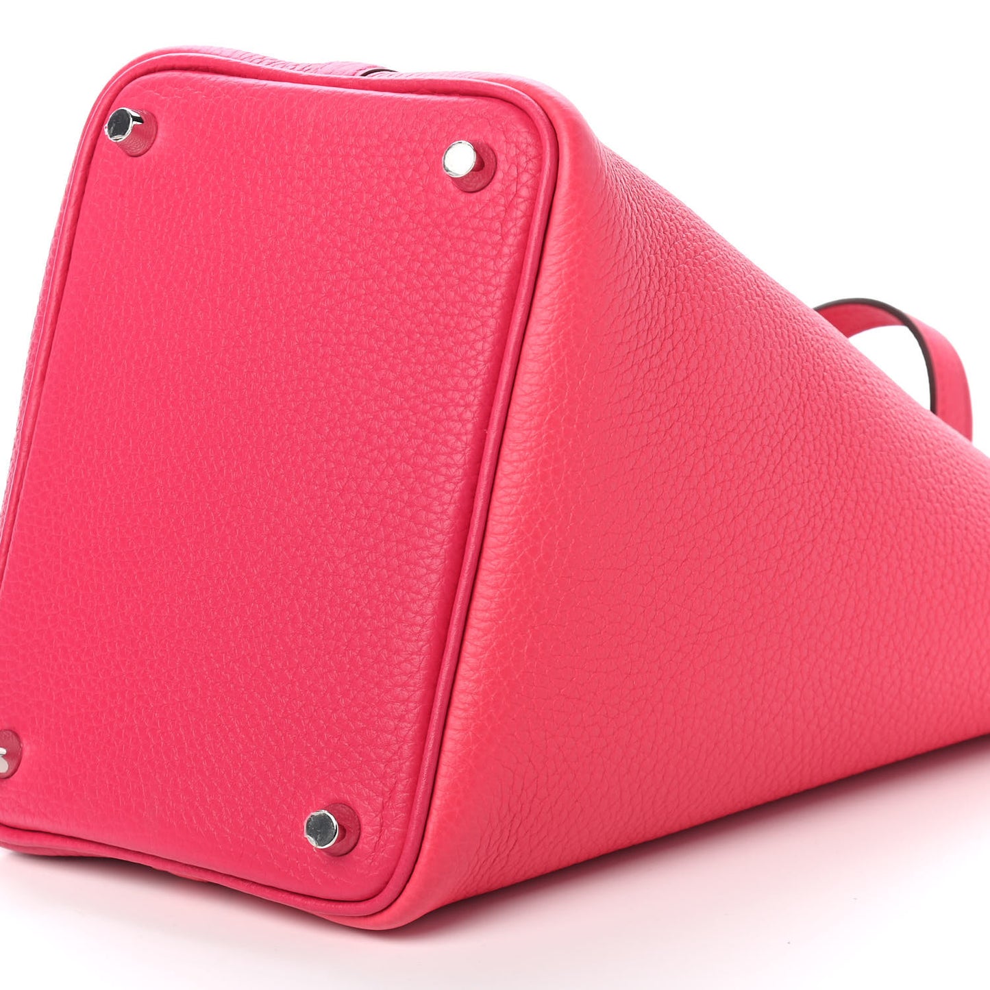 Taurillon Clemence Tri-Color Picotin Lock 18 PM Rose Extreme Rose Mexico Rouge De Coeur