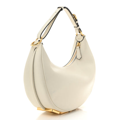 Fendi Vitello Grace Matte Small Fendigraphy Hobo Bag White Ice 3 of 11