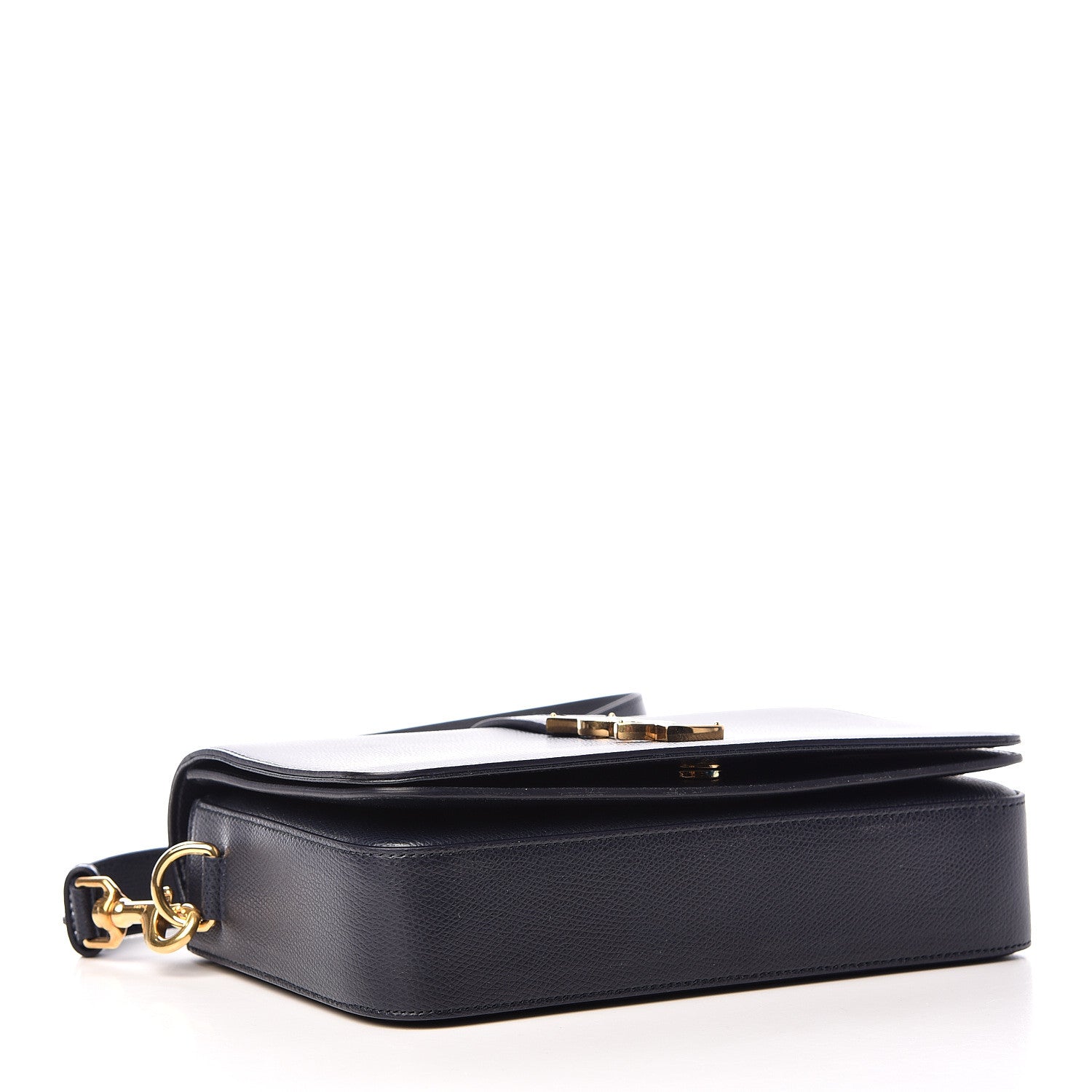 Saint Laurent Textured Calfskin Medium Classic Monogram Universite Bag Deep Marine 4 of 8