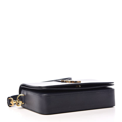 Saint Laurent Textured Calfskin Medium Classic Monogram Universite Bag Deep Marine 4 of 8
