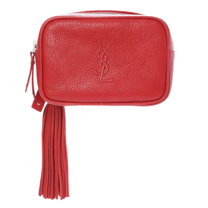 Saint Laurent Lambskin Monogram Lou Belt Bag Red 1 of 7