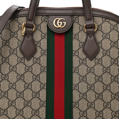 Gucci GG Supreme Monogram Web Medium Ophidia Top Handle Dome Bag Brown 8 of 10