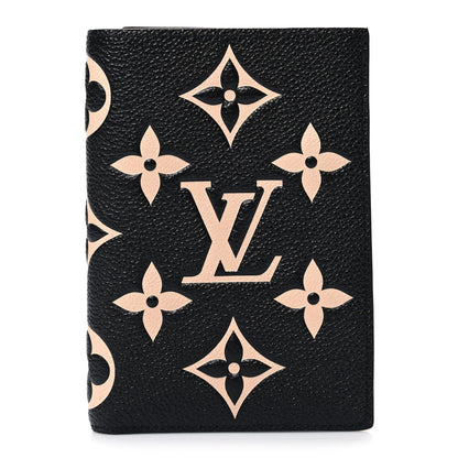 Louis Vuitton Empreinte Monogram Giant Passport Cover Black Beige 1 of 7