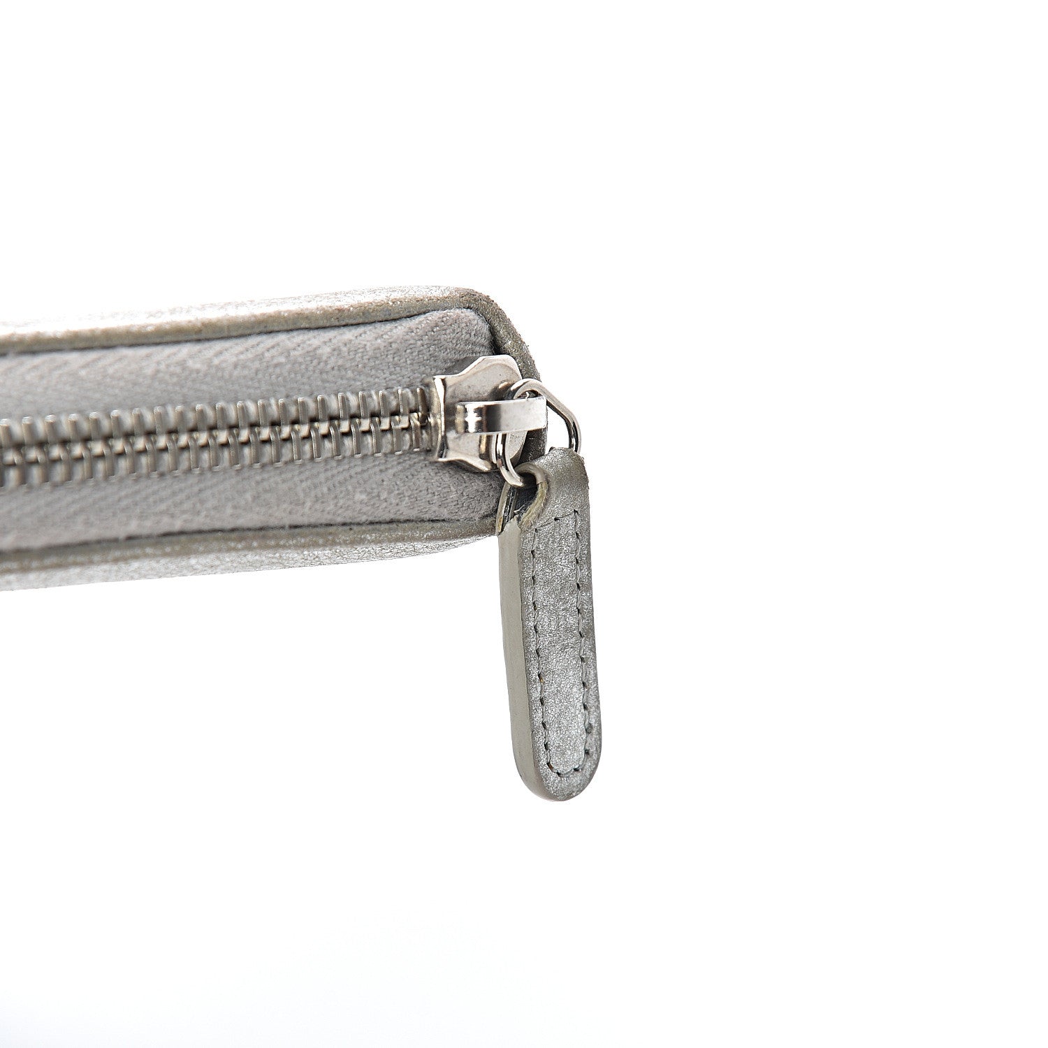 Chanel Metallic Calfskin Large Zip Around Wallet Silver 17 of 18